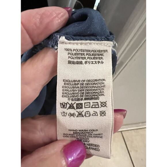 FREE PEOPLE Blue Jill's Sequin Velvet Halter Swing Mini Dress Sz S Skull Pattern - Picture 9 of 10